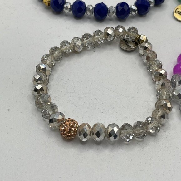 Erimish Beaded Stretch Bracelets Set of Six Multicolor OS One Size - Picture 3 of 7